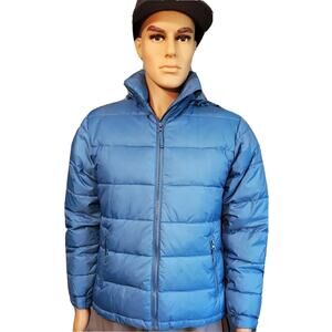 Double Down Steve and Barrys Down Filled Puffer Jacket Packable Hood Small EUC